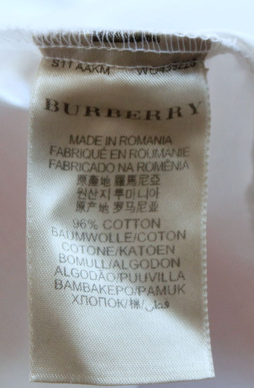 Chemise blanche et clan BURBERRY T.38 Fr Vtements