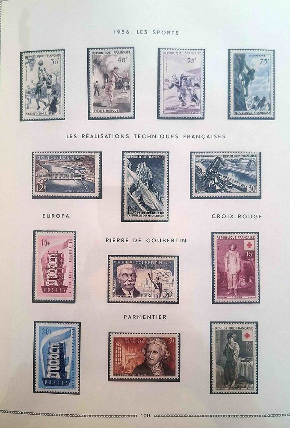 S&eacute;rie de timbres de collection de France G11 