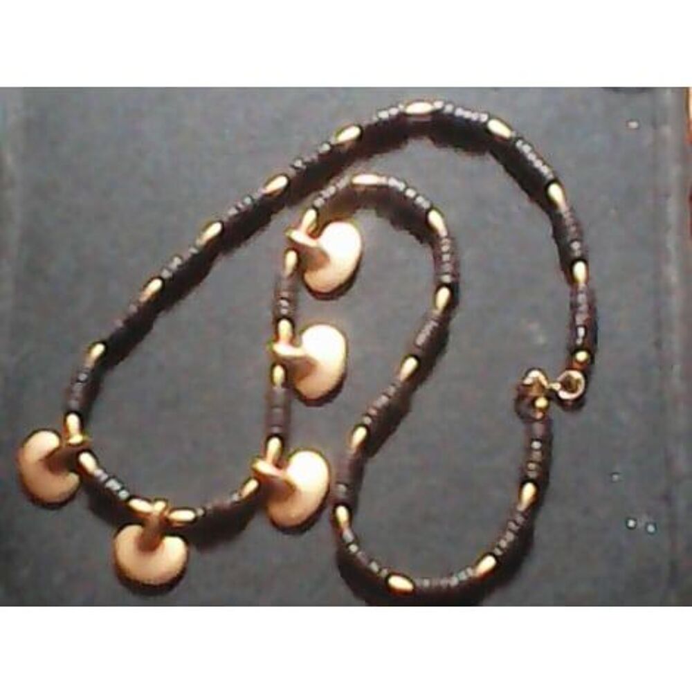 Collier m&eacute;tal et bois style pr&eacute;colombien Bijoux et montres