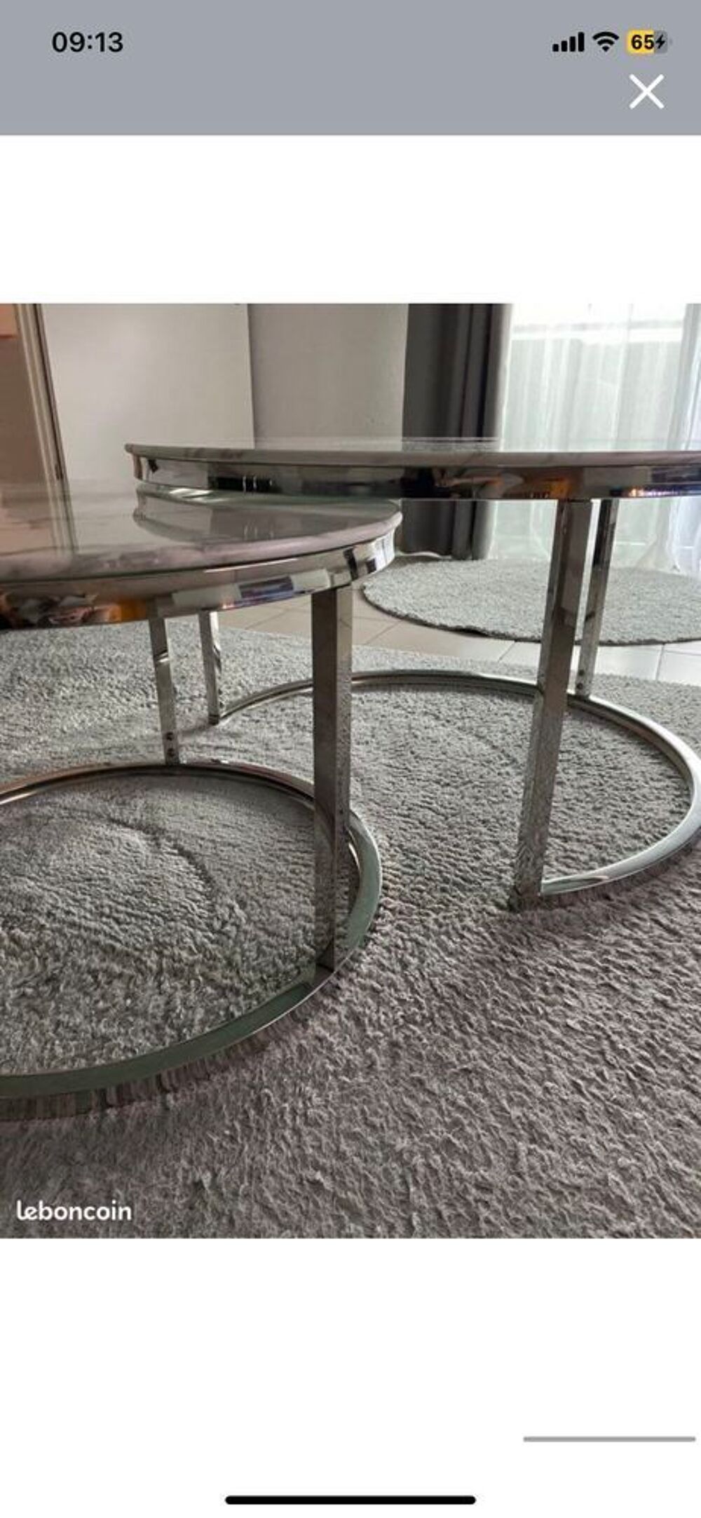 table basse gigogne en marbre Meubles