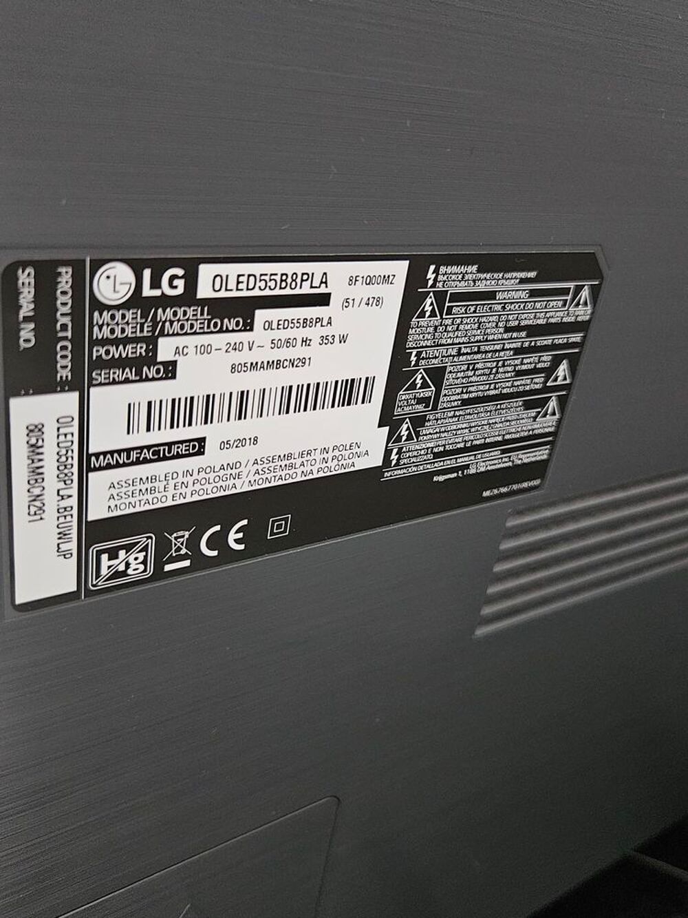 TV LG OLED 
Photos/Video/TV