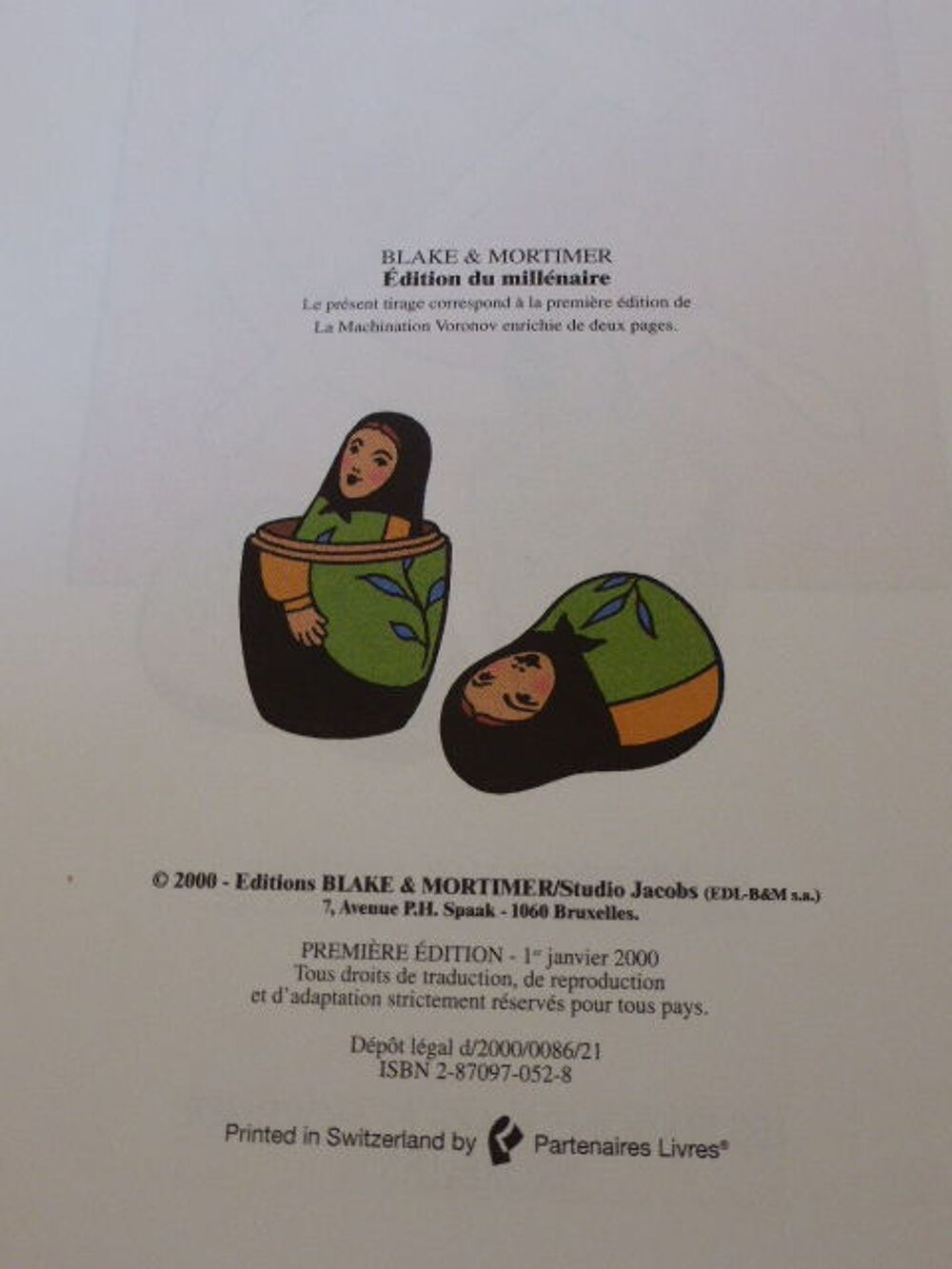 Blake et Mortimer La machination Voronov EO Livres et BD