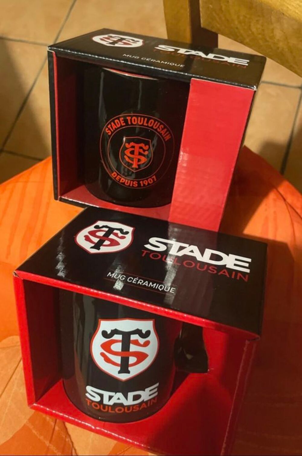 2 coffrets mugs stade toulousain 