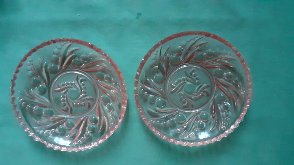 Lot de 2 coupelles en verre ros&eacute; Cuisine