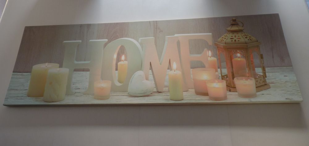 CADRE TOILE "HOME' Décoration