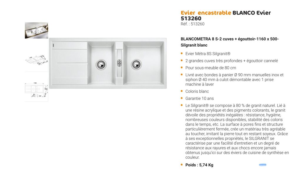 &Agrave; SAISIR! &Eacute;VIER BLANCO NEUF JAMAIS UTILISE Electroménager