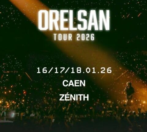 3 places concert ORELSAN au z�nith de Caen 80 Caen (14)