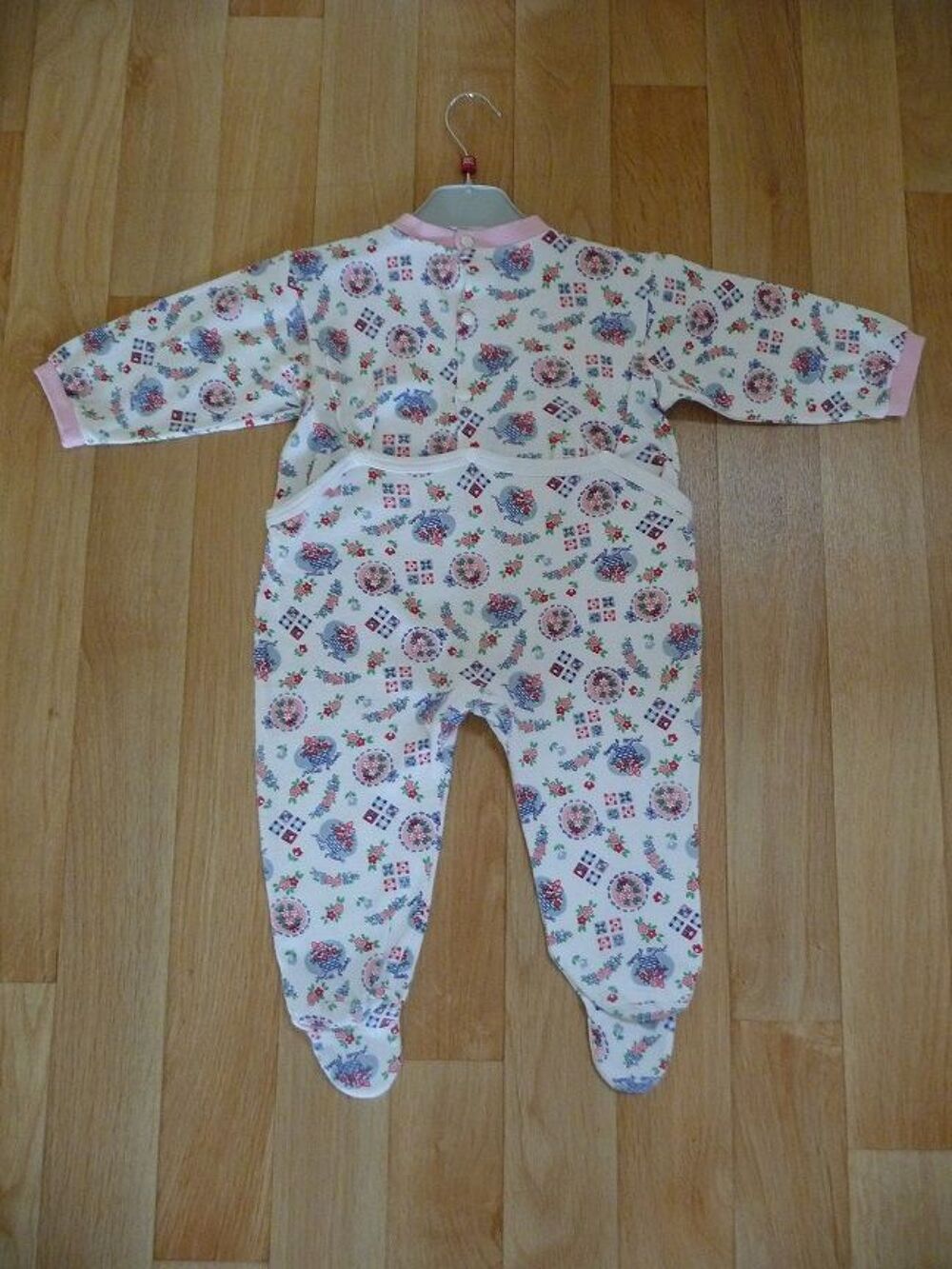 Pyjama motifs style patchwork bleus &amp; roses 18 mois Vêtements enfants