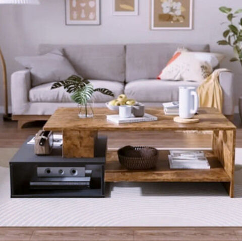 Table basse design bois & noir ? �quilibre moderne et chaleu 135 Lyon 9 (69)