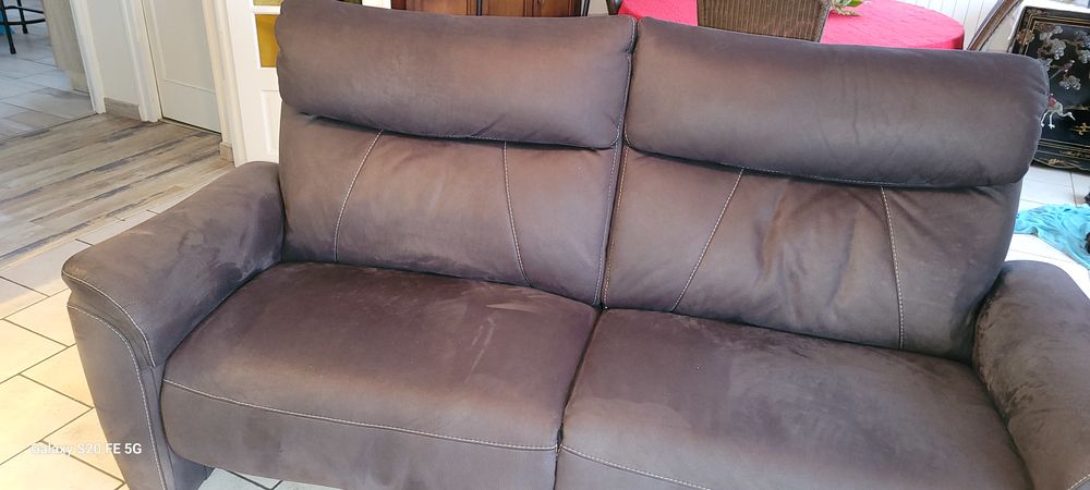Divan cuir su&eacute;dine Meubles