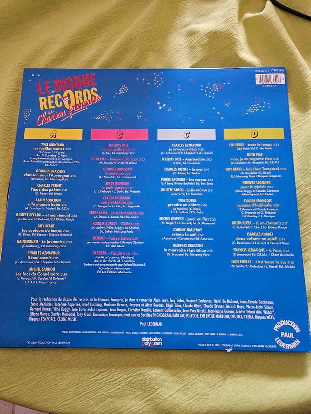 2 vinyles chansons francaises CD et vinyles