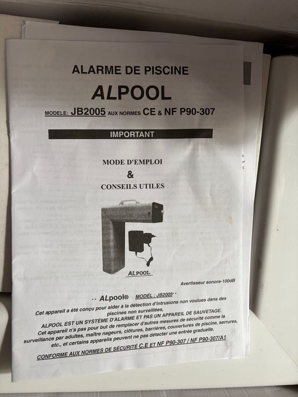 cette alarme de piscine ALpool neuve et non d&eacute;ball&eacute; Sports