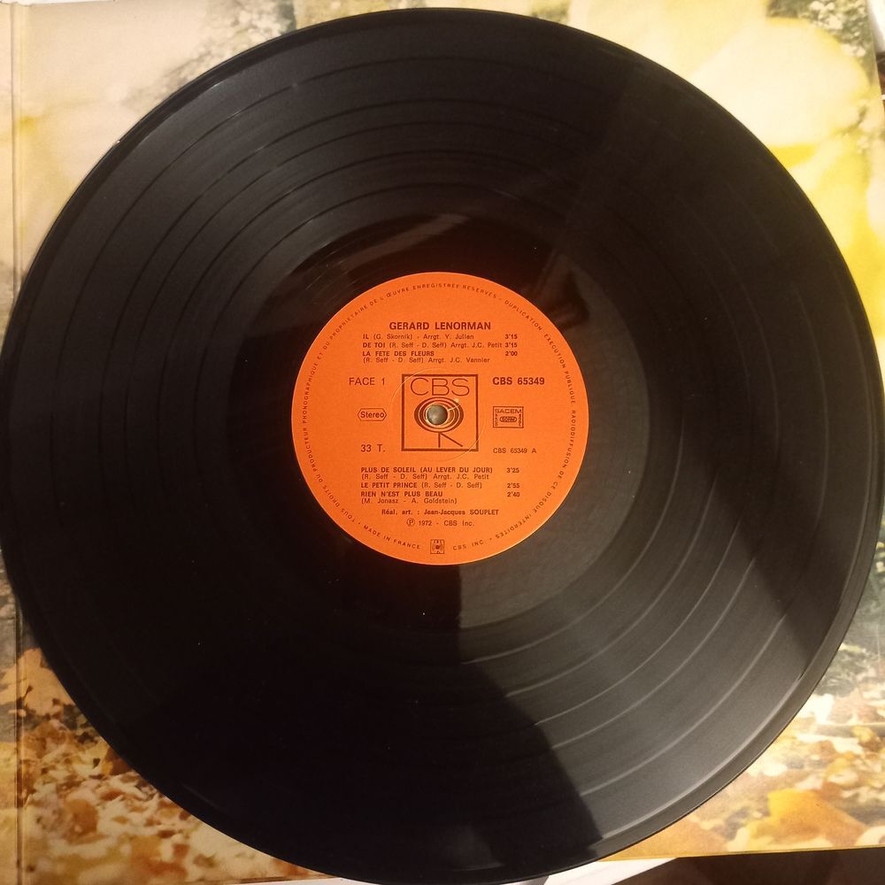 GERARD LENORMAN/ DISQUE VYNIL 33 TOURS CD et vinyles