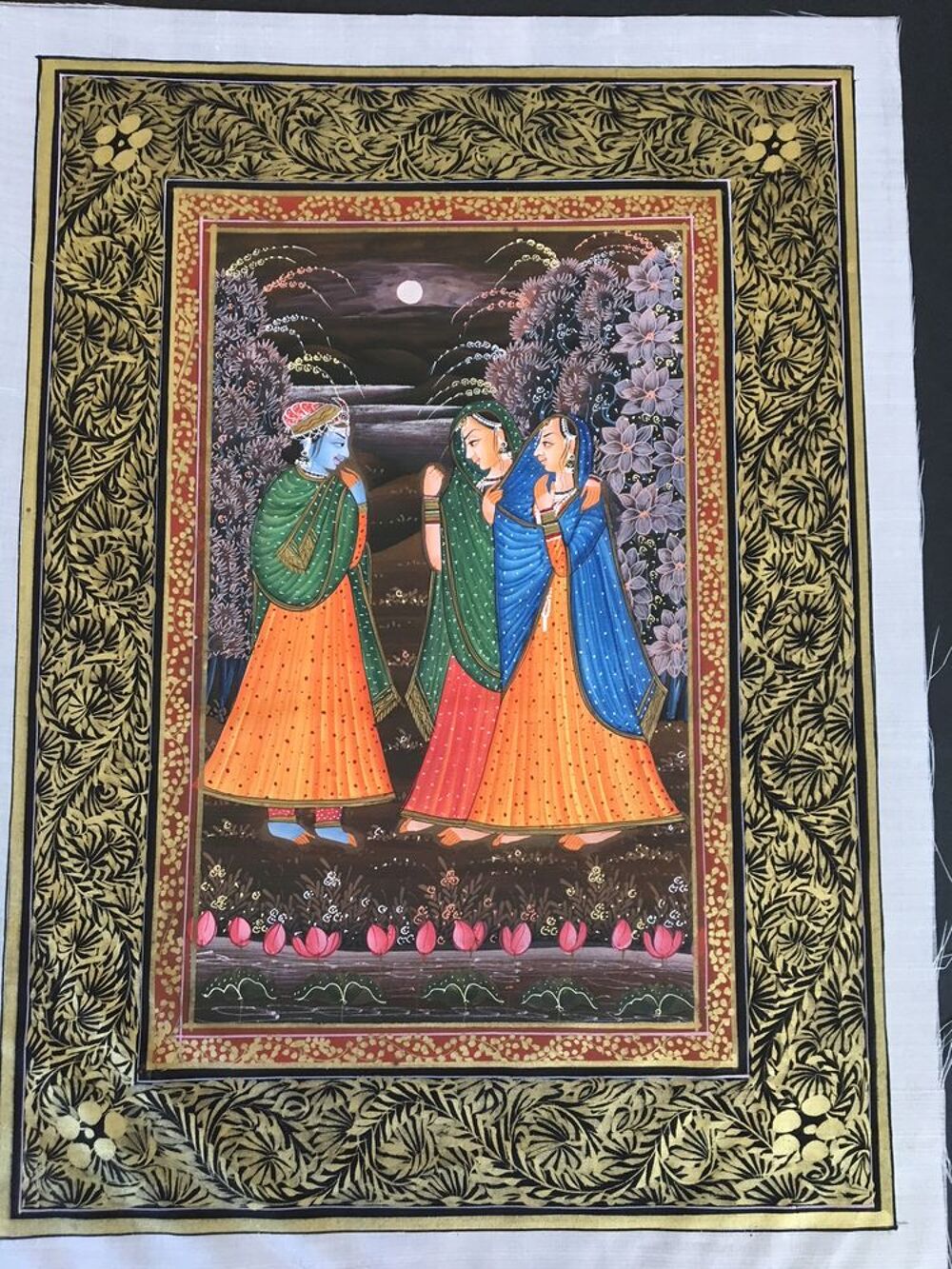 BATIK PEINTURE SUR SOIE ART MOGHOLE INDE 