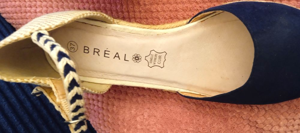 Sandales d'&eacute;t&eacute; compens&eacute;es en corde P 37 Chaussures