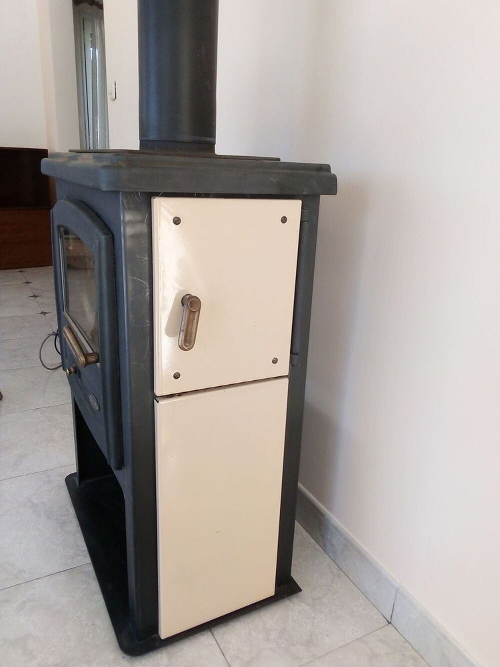Poele &agrave; bois GODIN ECO 10kw fonte et acier Bricolage