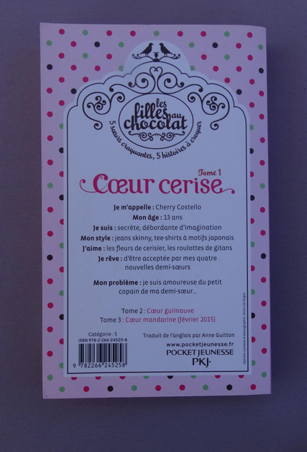 Les filles au chocolat Tome 1 : coeur cerise Livres et BD