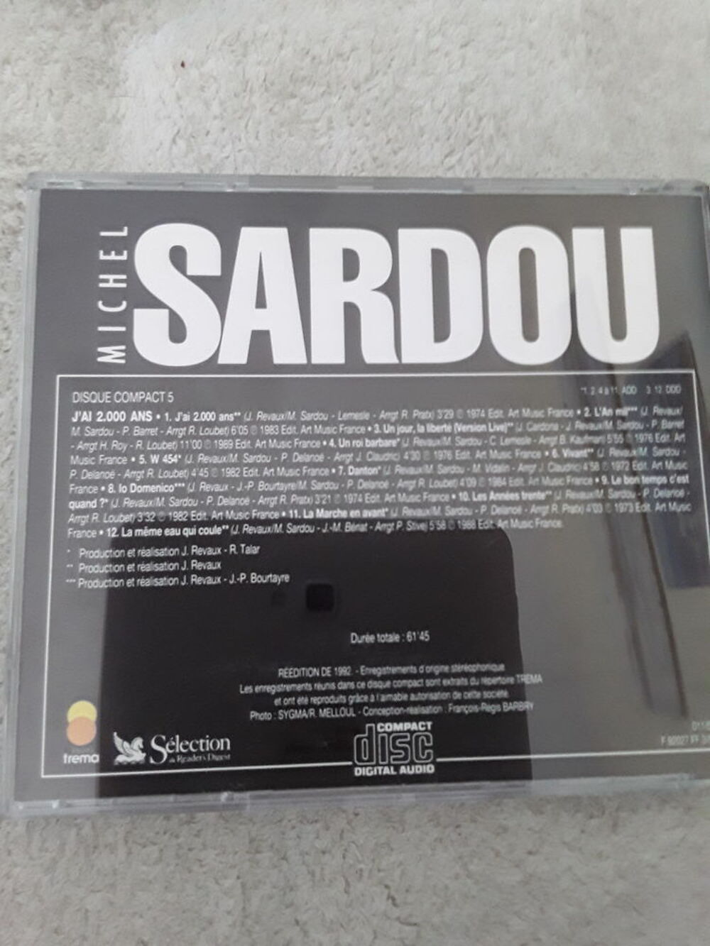 5 CD de Michel Sardou CD et vinyles