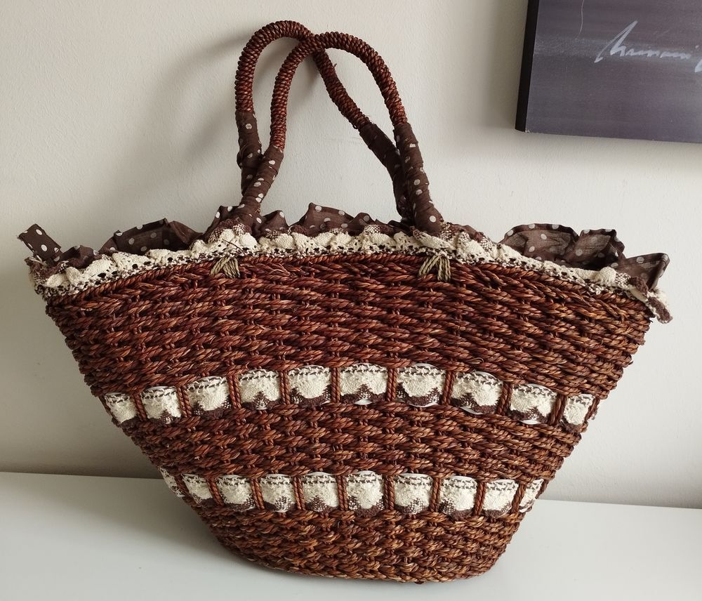 Panier/cabas marron printanier Maroquinerie
