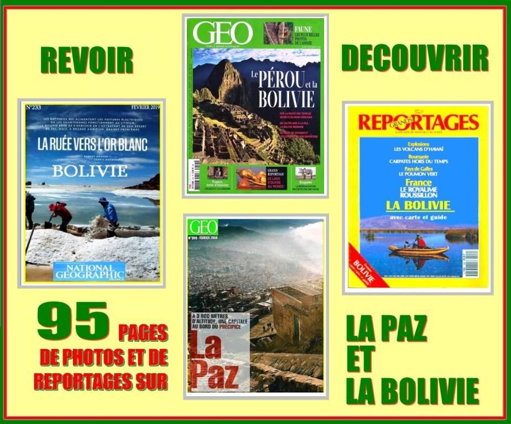 BOLIVIE - Am&eacute;rique du Sud - LA PAZ / prixportcompris Livres et BD