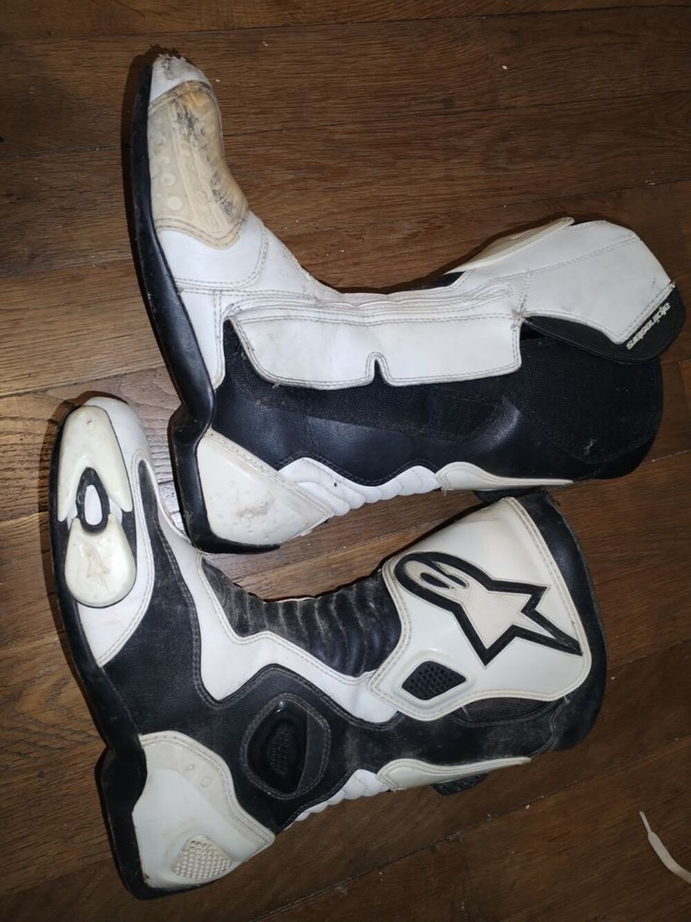 Bottes moto ALPINSTAR blanches (Taille 42) Chaussures