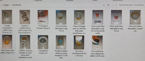 Assortiments de clous, vis, goujons, pattes � sceller ect... 23 Aix-en-Provence (13)