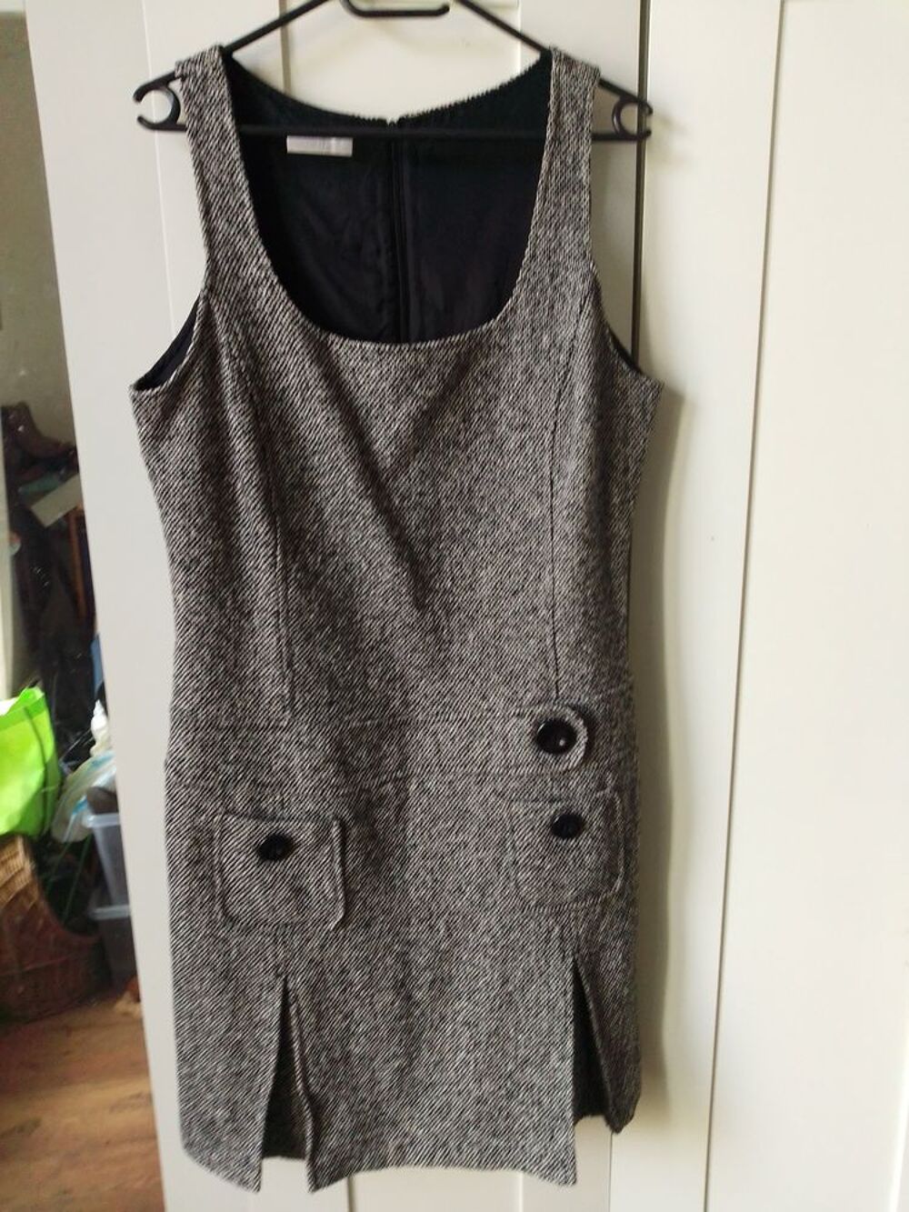 Robe chin&eacute;e gris clair hiver Vtements