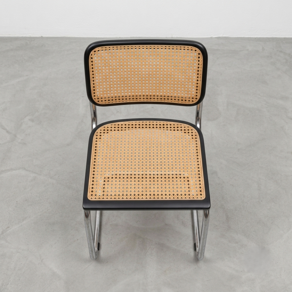 Chaise Cesca B32 noire d'apr&egrave;s Marcel Breuer, Italie Meubles
