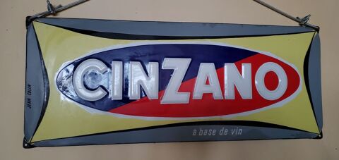 Plaque �maill�e publicitaire CINZANO par Jean Colin 160 Fy� (72)