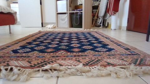 tapis turque en laine bleu marine motifs géométrie 350 Clémont (18)