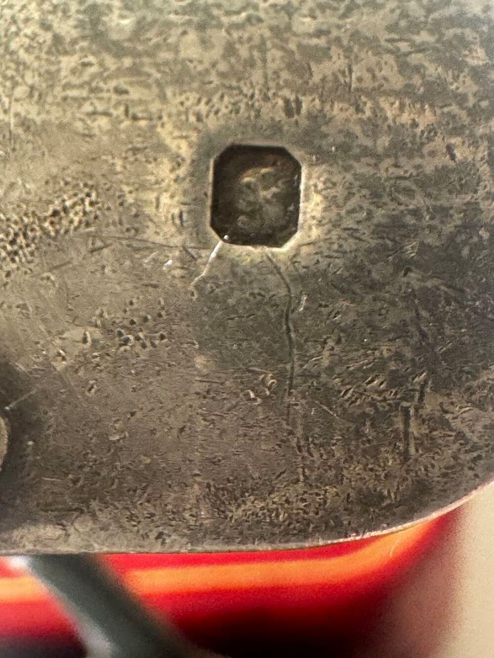 Petit racloir a nourriture pour b&eacute;b&eacute; en Argent Massif t&ecirc;te Minerve 