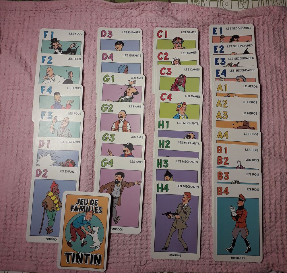Jeu de cartes Tintin : 1993 
