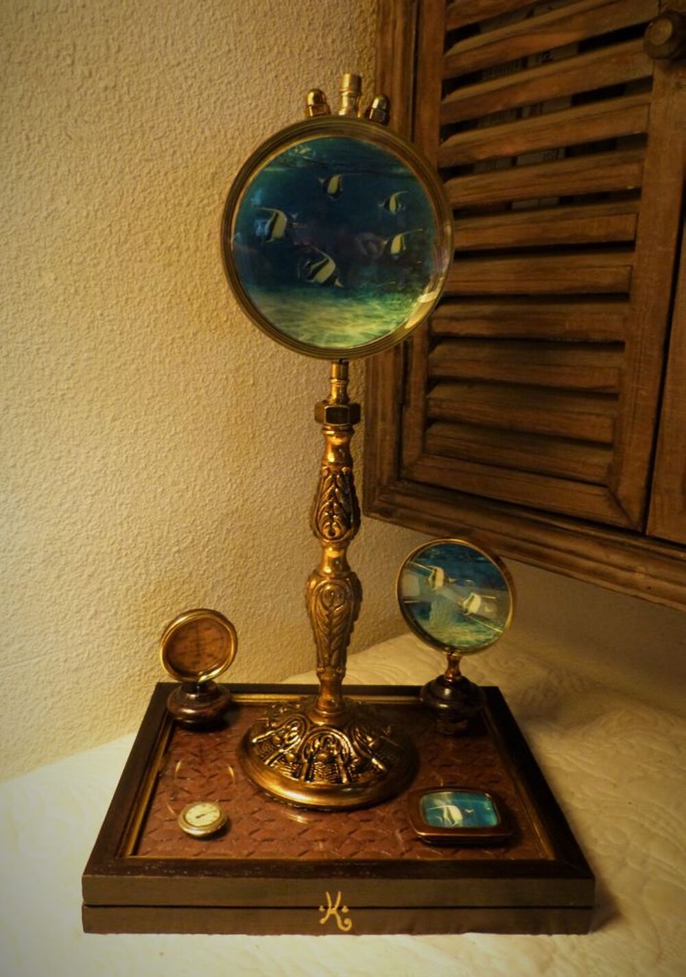 Objet de Curiosit&eacute;s "STEAM AQUARIUM XIX" Steampunk Décoration