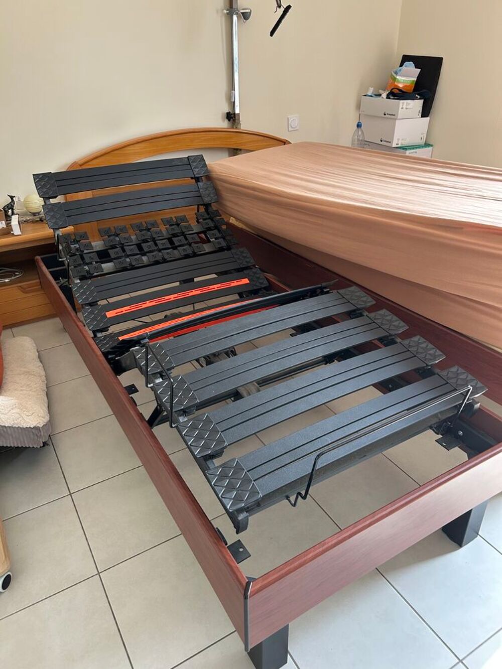 2 Sommiers &eacute;lectriques 80 x 200 avec matelas Meubles