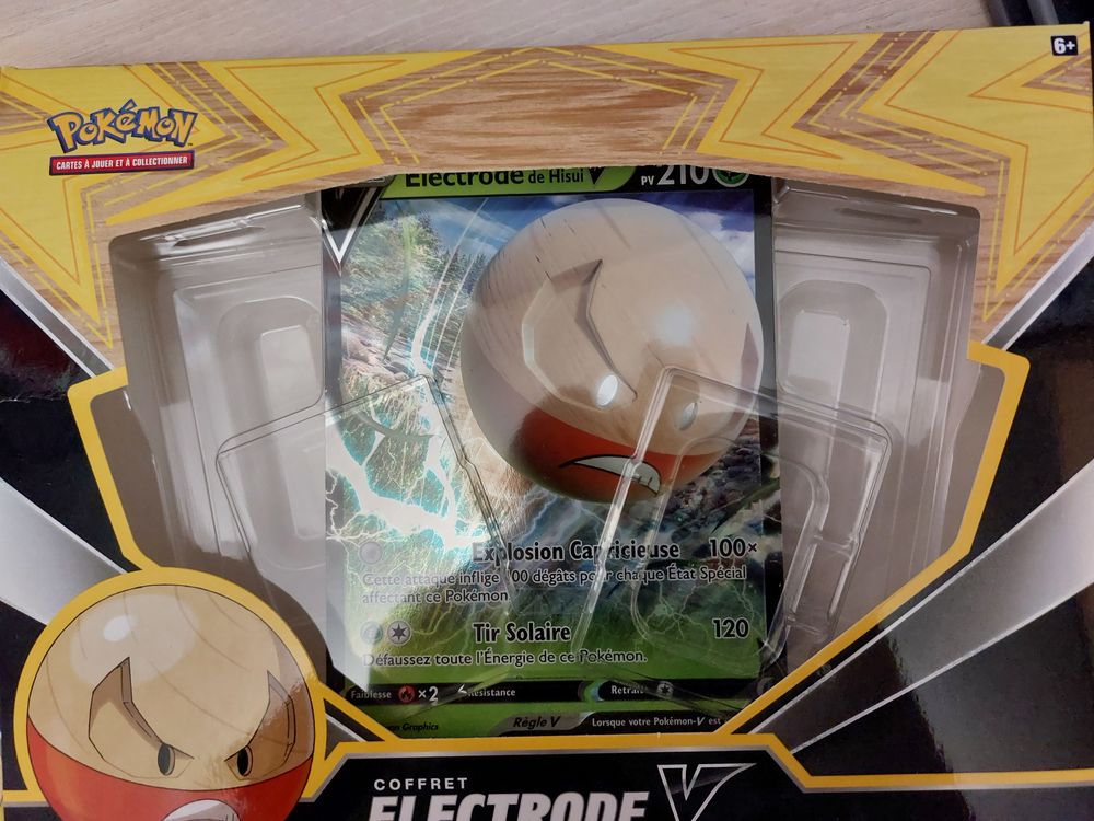 Grande carte pok&eacute;mon de &Eacute;lectrode de Hisui V Jeux / jouets