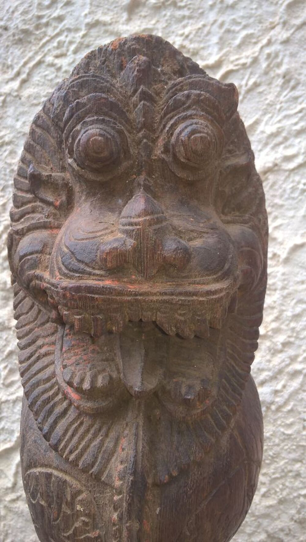 Chien de F&ocirc; ancien en bois 