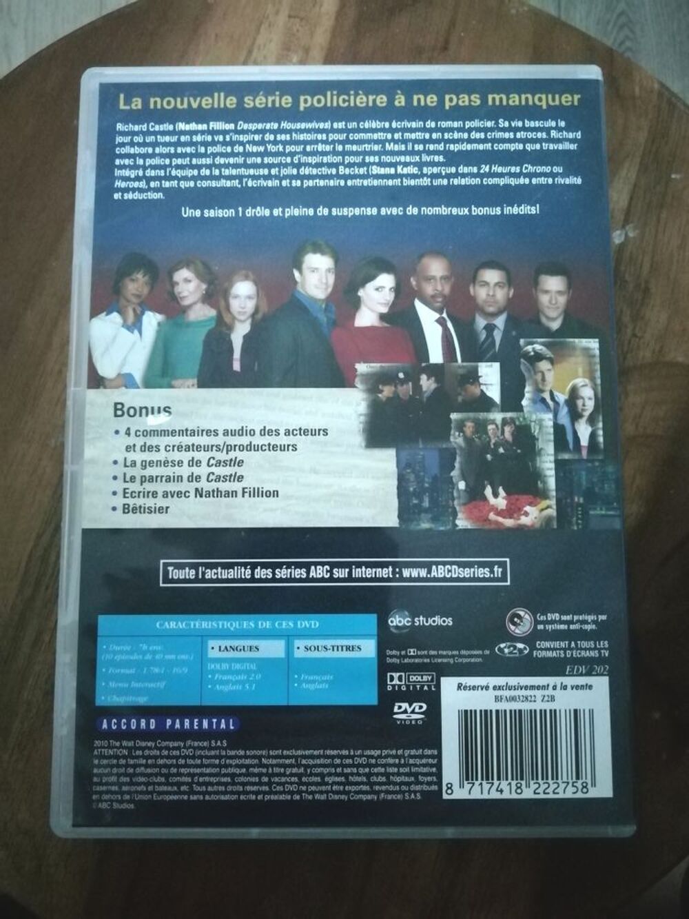 Castle Int&eacute;grale Saison 1 DVD et blu-ray