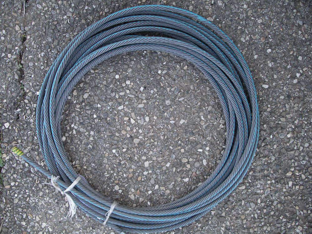   Lot de 5 Élingue câble acier inoxydable galvanisé diam 1cm 