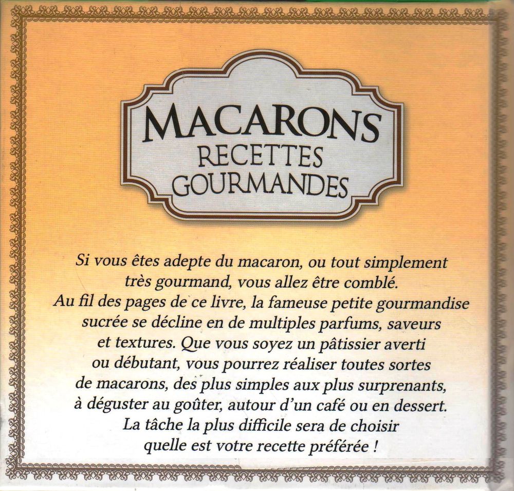 LES MACARONS - recettes - DESSERTS Livres et BD