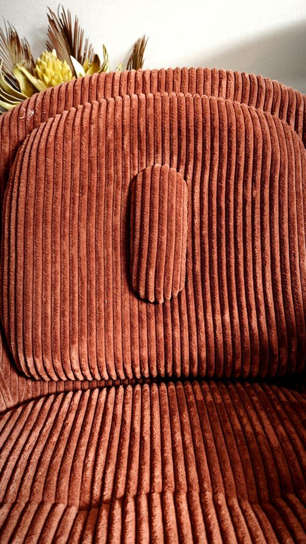Fauteuil velours rouille Meubles
