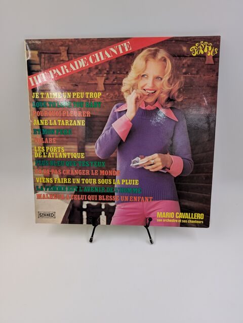 Vinyle 33 tours Hit Parade Chante Mario Cavallero Je t'Aime 2 Vulbens (74)