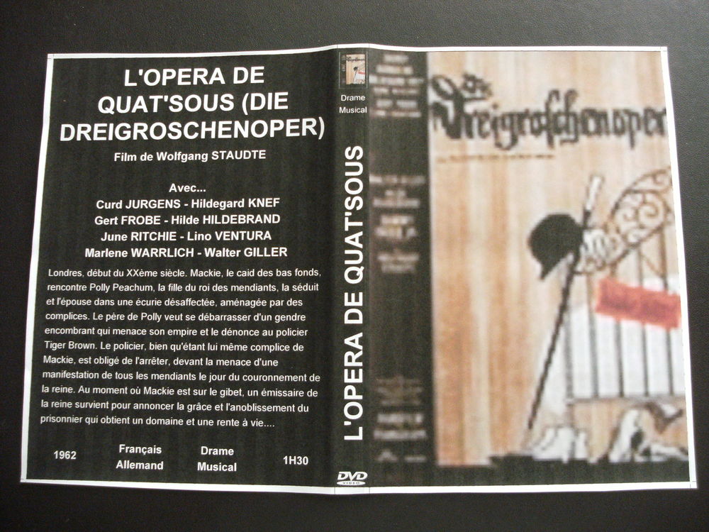 Rare film : " L ' opera de quat' sous " DVD et blu-ray