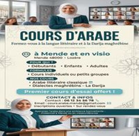   propose des cours d arabe littéraire et dialecte  diplômé  