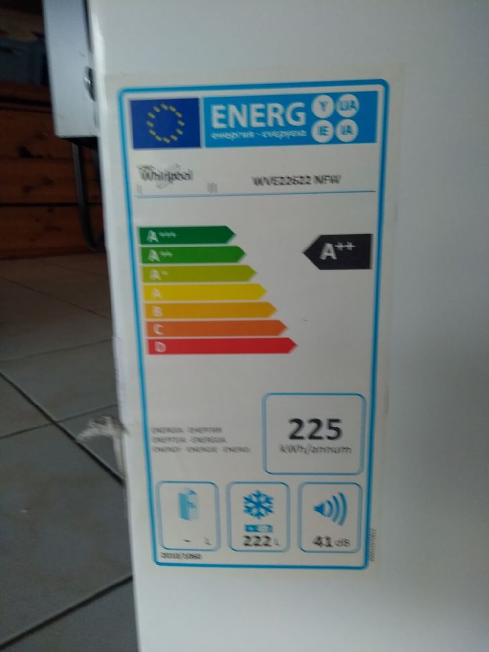Cong&eacute;lateur armoire WHIRLPOOL WVE22622NFW Electroménager