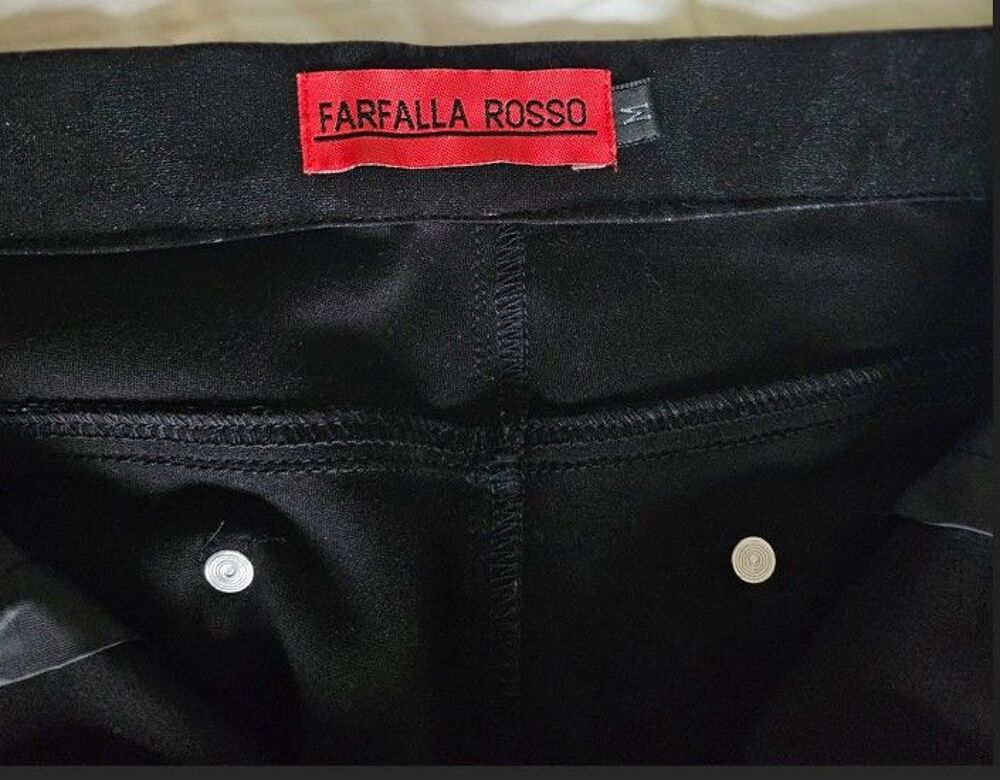 pantalon noir Farfalla Rosso avec motifs T M Vêtements
