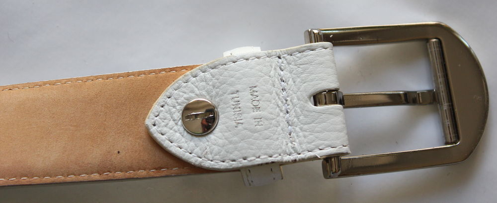 Ceinture mixte cuir blanc LONGCHAMP Maroquinerie