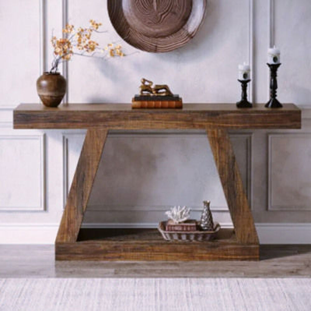 Console en bois massif ? design en A, meuble d'entr&eacute;e modern Meubles