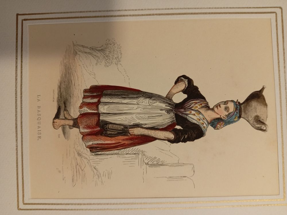 GRAVURES ORIGINALES de 1830 COSTUMES REGIONAUX 