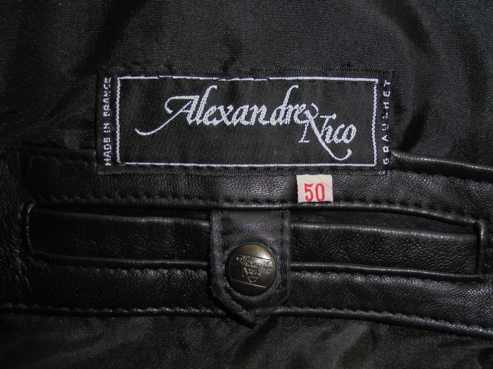 Veste en cuir 3/4 tout neuf Noir Vêtements
