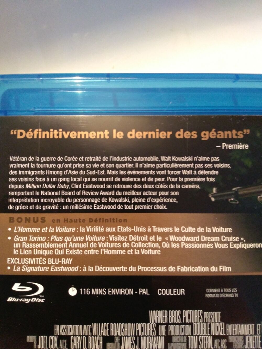 Blu-ray &quot;Gran Torino&quot; DVD et blu-ray